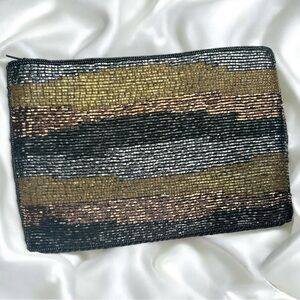 ADG Metallic VINTAGE Beaded‎ Clutch